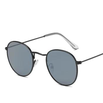 Kvinders Solbriller 2018 Mode Runde solbriller Brand Designer Legering Vintage Briller Metal Hinge Briller dame solbriller