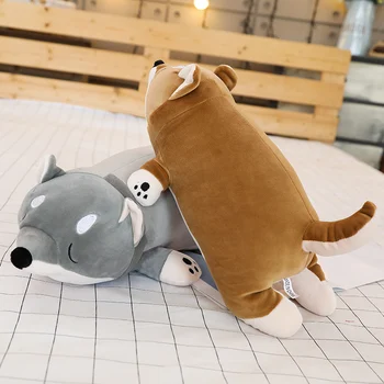 Lange Dyr Plys Legetøj Fyldte Squishy Dyr Styrke Pude Dog Shiba Inu Plushie Toy Sovende Ven Gave til Børn Børn