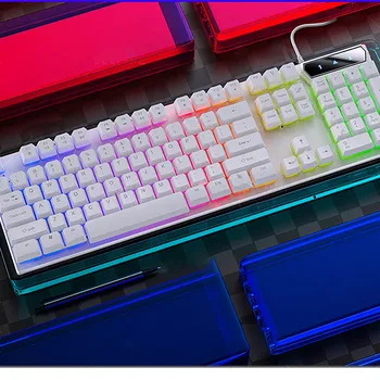 LED-Baggrundsbelyst USB Gaming Keyboard Mode Mekanisk Gaming Tastatur Tastatur Wire Gaming Keyboard USB Gaming Tastatur Baggrundslys