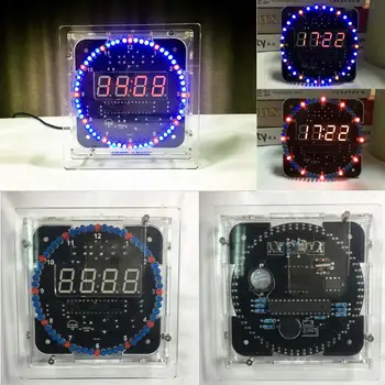 LED Roterende Elektronisk Temperatur Displayet med Digitalt Ur Læring DIY-Kit Max Komponenter Timer Værktøjer Tilbehør Sæt