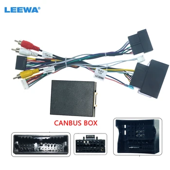 LEEWA Bil 16pin Lyd-Ledningsnet Med Canbus Boksen For Great Wall Hover H9 DVD-Afspiller Installation Wire Adapter #CA6607