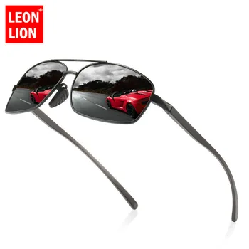 LeonLion 2021 Polariserede Briller Mænd Brand Designer Klassisk Vintage Udendørs Kørsel Solbriller UV400 Oculos De Sol Masculino