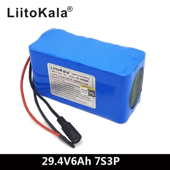 LiitoKala 24V 6Ah 7S3P 18650 Batteri 29.4 v 6000mAh BMS El-Cykel Knallert /El - /Li-ion-Batteri Pack