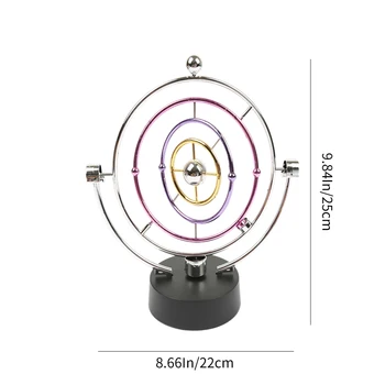 Magnetisk Swing Kinetisk Orbital Håndværk Ornament Bruser Dekoration Evig Balance Himmelsk Verden Newton Pendul Hjem Pynt