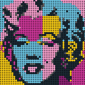 Marilyn Monroeed Mm Mursten Pixel Mosaik Kunst Skabende Kunst DIY byggesten Malet Baggrund Dekoration Kids Legetøj Gaver