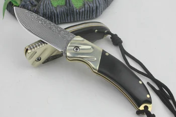 MARS FRU Perfekt Damaskus Folde Kniv Taktisk Overlevelse Knive Jagt Lomme Kniv Markeret Nostalgi Udendørs redskaber