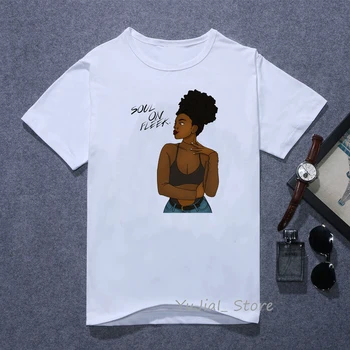 Melanin masse Sjove grafiske t-shirts kvinder, mode, Urban black girl print t-shirt af 90'erne bedste venner tshirt 2020 kvinder t-shirt