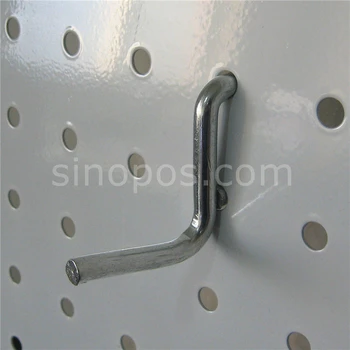 Metal L-Formet Peghook, pegboard tunge stål sikker vinklet krog pind lock lige arm værktøj display indehaveren projektion L-krog