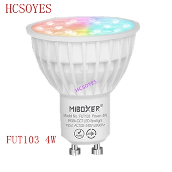 Miboxer FUT103 4W GU10 RGB+CCT LED spot Dæmpbar Smart WiFi LED Pære 2,4 G RF-Trådløs Fjernbetjening, Lys, Lamper til Hjemmet