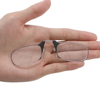 Mini næseklemme Bærbare SOS Læsning Briller Med Case-Telefonen Står Tynd Optik Stilfulde Presbyopic Briller +1.00+1.50 +2.00 +2.50