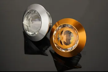 Mini Spot Lys Krystal Diamant Kabinet Downlights LED Loft Lampe 110V 220V Smykker Vise Værelses Indretning, Varm hvid