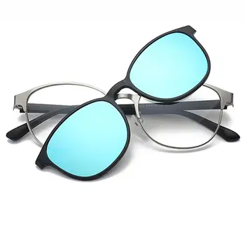 Mode Forestilling Frame Briller Mænd Kvinder Med Polariserede Clip-On Solbriller Magnetiske Briller Mandlige Nærsynethed Optisk RS2352