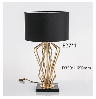 Moderne bordlampe E27 guld bordlampe sort bord, lys, læselys, fancy belysning projekt belysning