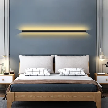 Moderne Hjørne Væg Lamper Minimalistisk Linje 50/60/80/100cm LED væglamper Gangen Sconces Soveværelse Sengen Stue Led-Lys