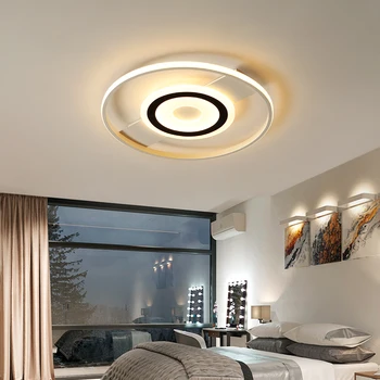 Moderne LED-loftslampe stue lyse og moderne lamper hvid sort LED loft lampe stue spisestue undersøgelse lamper
