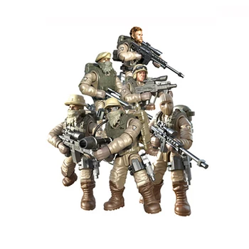 Moderne militær hær Desert Eagle Special Force action figurer assemable bygning mursten ww2 mega minifigs våben blokke legetøj