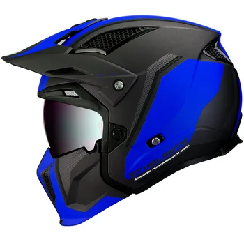 Motorcykel hjelm, motorcykel tilbehør, hjelme, motorcykel hjelme, motorcykel hjelme MT STREETFIGHTER TWIN mat blå