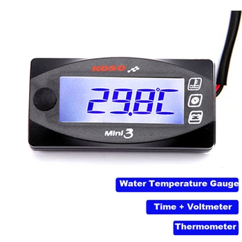 Motorcykel KOSO Digital Vand Temperatur Termometer Tid Voltmeter Vand Multi-Funktion Mete For Mini 3 Motorcykel Instrument