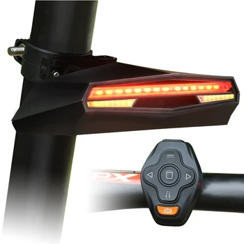 MTB cykel lys USB-Genopladelige Fjernbetjening Tænd led lys Cykel baglygte laser Signal Sikkerhed Advarsel Lys Cykling Tilbehør