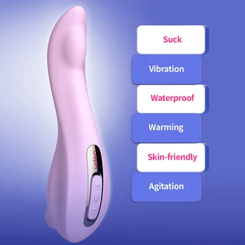 Multifunktionelle Sugende Brystvorte Vibrator Bryst klitoris stimulator Insertable tunge G-SPOTVibrators for Kvinder, Voksen Sex legetøj