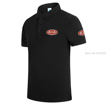 Mærke tøj Nye Mænd KIA Polo Shirt Mænd Business & Casual solid mandlige polo shirt Short Sleeve polo shirt