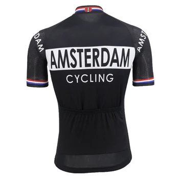 Nationale sort trøje korte ærmer mtb jersey AMSTERDAM FRANCE ITALIA HOLLAND cykel tøj ropa ciclismo 5 stil