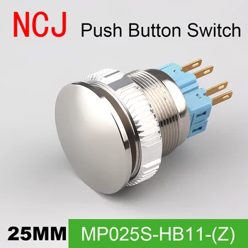 NCJ 25mm Metal trykknap Switch, IP67 Opretholdes Alternative Låsende & self-reset Momentan Nulstille 3A