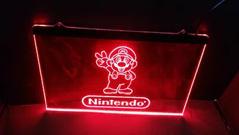 Nintendo game room Øl Bar LED Neon Lys Tegn hænge tegn home decor håndværk