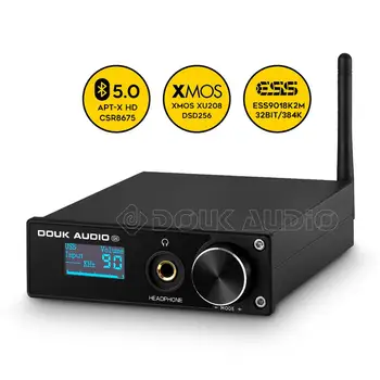 Nobsound Bluetooth-5.0 DAC-Dekoder USB/ COAX/ OPT Converter Hovedtelefon Amp DSD256 384KHz APTX-HD