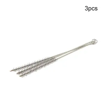 Ny 2~5pcs 1.2 cm Diameter Wire Rør Børste 0,3 mm Ståltråd Tykkelse rensebørste 30 cm Total Længde Metal Håndtag Hånd Værktøj