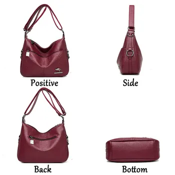 Ny Mode Blødt Læder tasker kvinder skulder Tasker Luksus Håndtasker, Kvinder Taske Designer Crossbody Tasker til Kvinder 2019 Messenger Taske