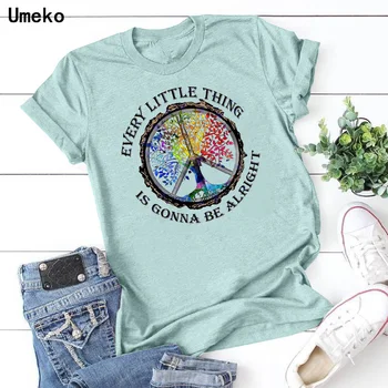 Ny Mode O-Hals Breve Tree Print Plus Size T-Shirt til Kvinder Tees Toppe Kvindelige Casual Løs t-shirt Afslappet Tøj 2020 5XL