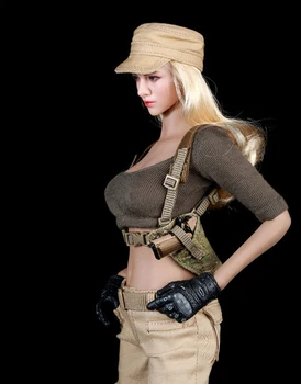 Nye 1/6 Kvindelige Shooter Passer Kostume Sæt Tøj F Phicens Krop bleg hud farve 12