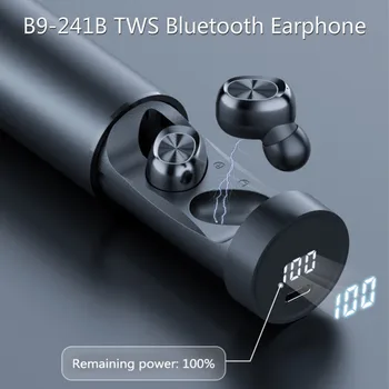 NYE B9-241B TWS Bluetooth Hovedtelefon 5.1 Trådløse 6D HIFI Sport Hovedtelefoner Touchs Kontrol 6D Stereo HIFI Surround Bass Auriculares