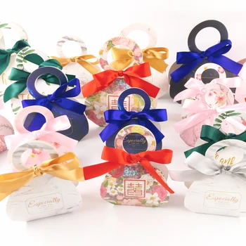 NYE Baby Brusebad Dåb Candy Box Unicorn Parti til Fordel Kasser med Blomst Tak Bryllup gaveæsker til Gæsterne Souvenir-50stk