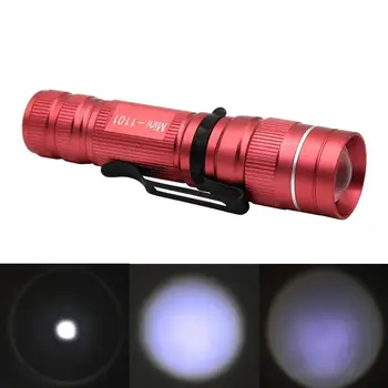 Nye LED rød Lommelygte Torch mini Kraftfulde Lys Vandtæt Lygte med AA-Batteri Penlight Q5 Led Til udendørs camping vandring