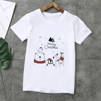 Nyhed Nye Sommer Wihte Børn t-Shirts Til Pige, Drenge T-shirt Little Girls T-Shirts Jul Kat Gingerbread koreanske T-Shirt Afslappet