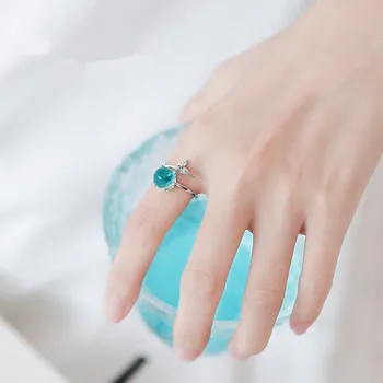 OBEAR Mode Havfrue Hale Ring for Kvinder Statement Smykker Finger Fisk Ring Smykker