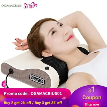 OGAMACRIUS Hot Salg Elektrisk Massage Pude Hals Skulder Varme Shiatsu Full Body Hjem Gave Massageapparat