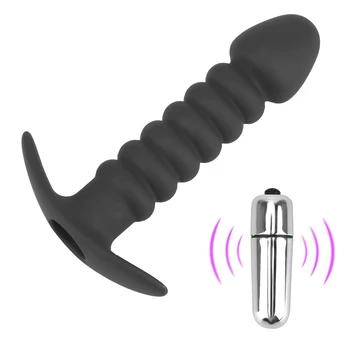 OLO Silikone Tråd Anal Plug Massager Vibrator Håndsex Klitoris Stimulation Butt Plug Vibrator Voksen Sex Legetøj