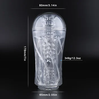 Onani-Cup Gennemsigtig Male Masturbation Silikone Stroker ' Anal Sex Stimulator Sex Legetøj til Mænd Body Massage Voksen Produkter