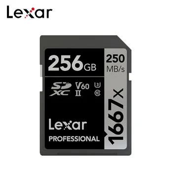 Original Lexar Professionel 64GB SD-Kort 1667x Hukommelseskort 250MB/s Flash-Kort 128GB 256 GB SDXC-V60 UHS-3 Klasse 10 Til Kamera