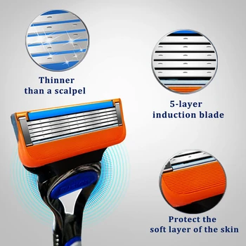 Originale gillette fusion 5 intimbarbering lige barberblade til mænd og udskiftelig 5 lag barberblade kassetter barberskraber - rabat \ www.jl-energy.dk