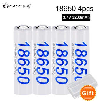 PALO 18650 Batteri 3,7 v 3200mah NCR18650 Lithium Li-ion Genopladeligt Batteri 18650 Til Lommelygte batterier(IKKE PRINTET)