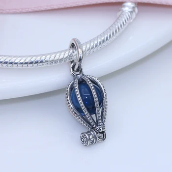 Passer Oprindelige Pandora charms, armbånd, perler S925 sterling sølv Hot air balloon crystal ball pendel kvindelige populære smykker