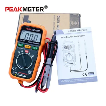 PEAKMETER Ikke-Kontakt Mini Digital Multimeter PM8232 DC-AC Spænding Strøm Tester Data Hold Amperemeter Bærbare Spænding Meter