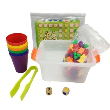 Perfekt Tælle Bærer Med Stabling Kopper Set - Montessori Rainbow Matchende Spil, Uddannelsesmæssige Farve Sortering Af Legetøj Til Tod