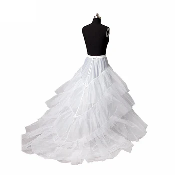 Petticoat Tog Krinoline Underskirt 3-Lag for Lang brudekjoler brudekjoler Undertøj Krinoline Bryllup Tilbehør