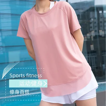Plus Størrelse S-3XL Mesh Quick-Dry Sport Shirts til Kvinder Yoga Toppe Trænings-og Kort Ærme T-Shirts Åndbar Fitness Træning Kører Toppe