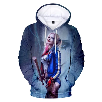 Populære film klovn sexet Harley Quinn 3D printet hoodie sweatshirt til mænd damer mode casual cool pullover sport top